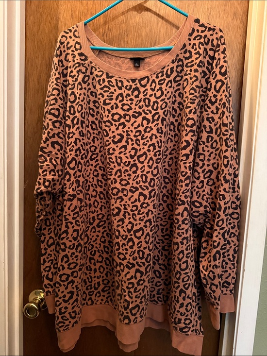 torrid Sweaters - torrid Leopard Print Sweatshirt - Rust and Black